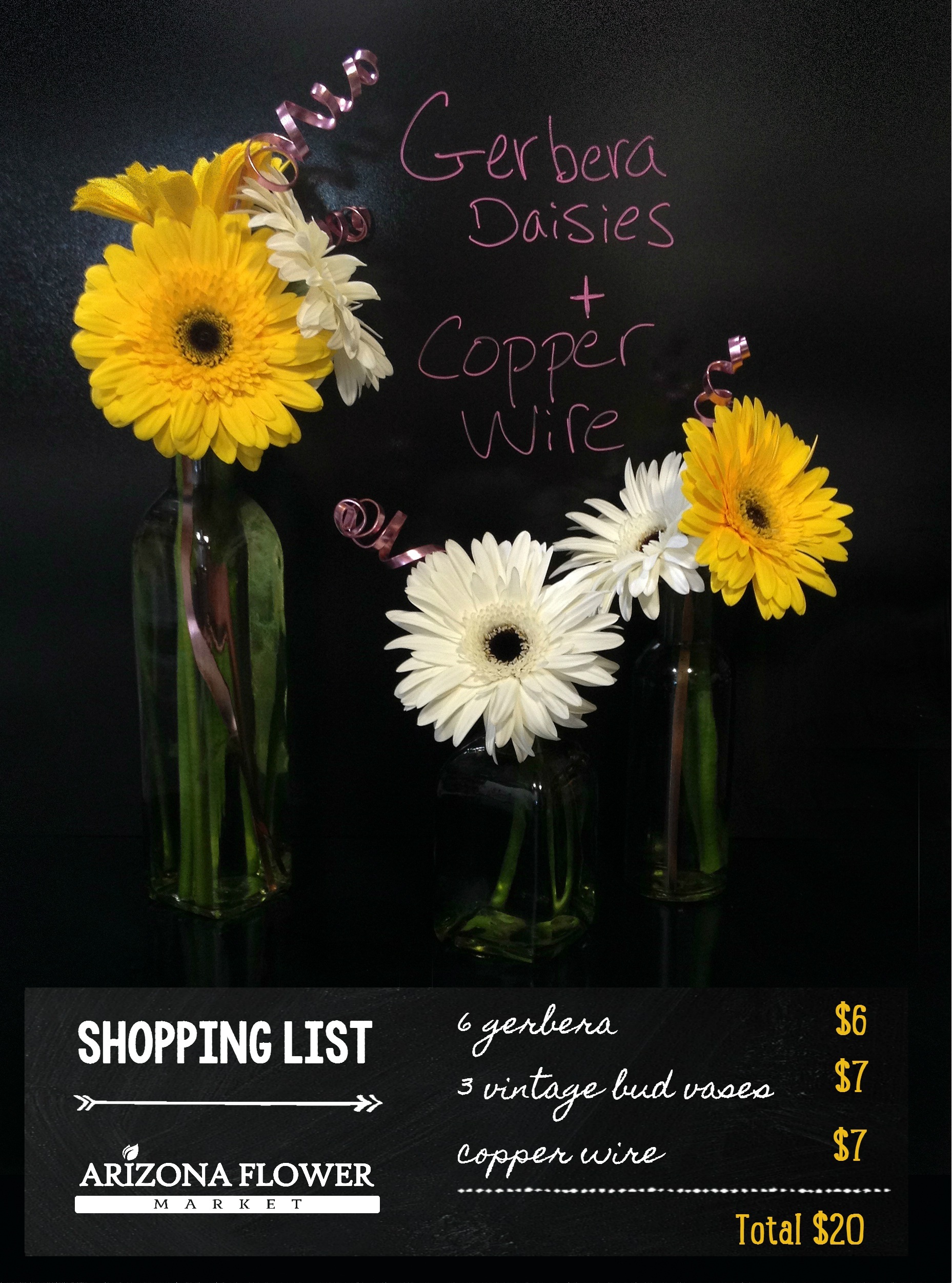 crafts for kids: gerbera bud vase arrangement