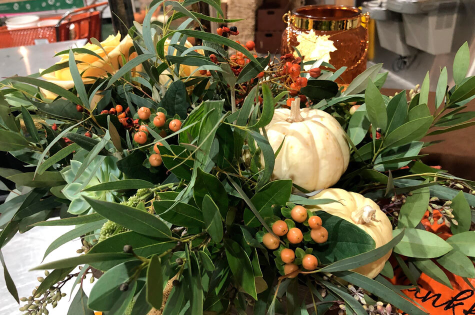 Wine & Floral Design Fall Centerpiece Class